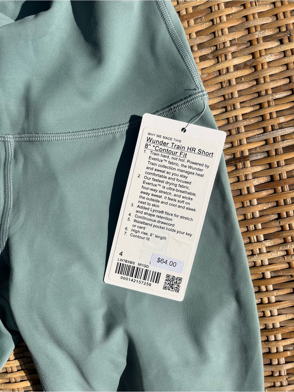Wundertrain short Lulu Lemon NWT